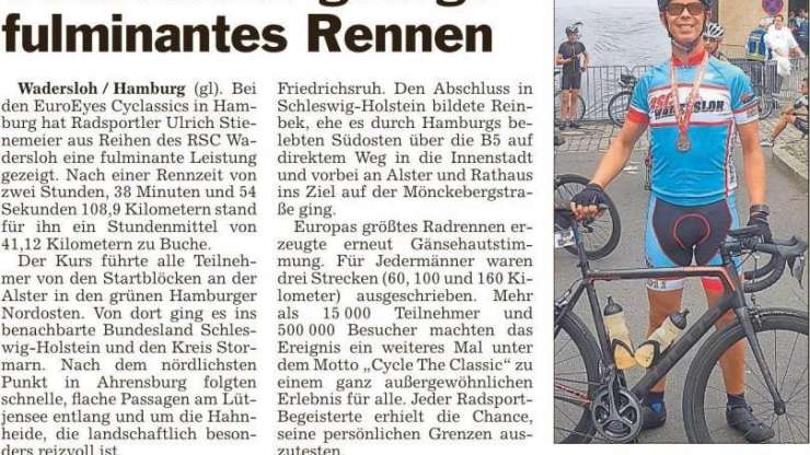 Stienemeier gelingt fulminates Rennen