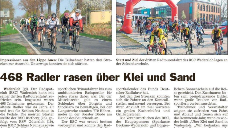 Presseberichte -RTF 2019 „Über Klei und Sand“